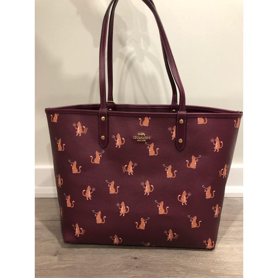 Coach cat tote sales
