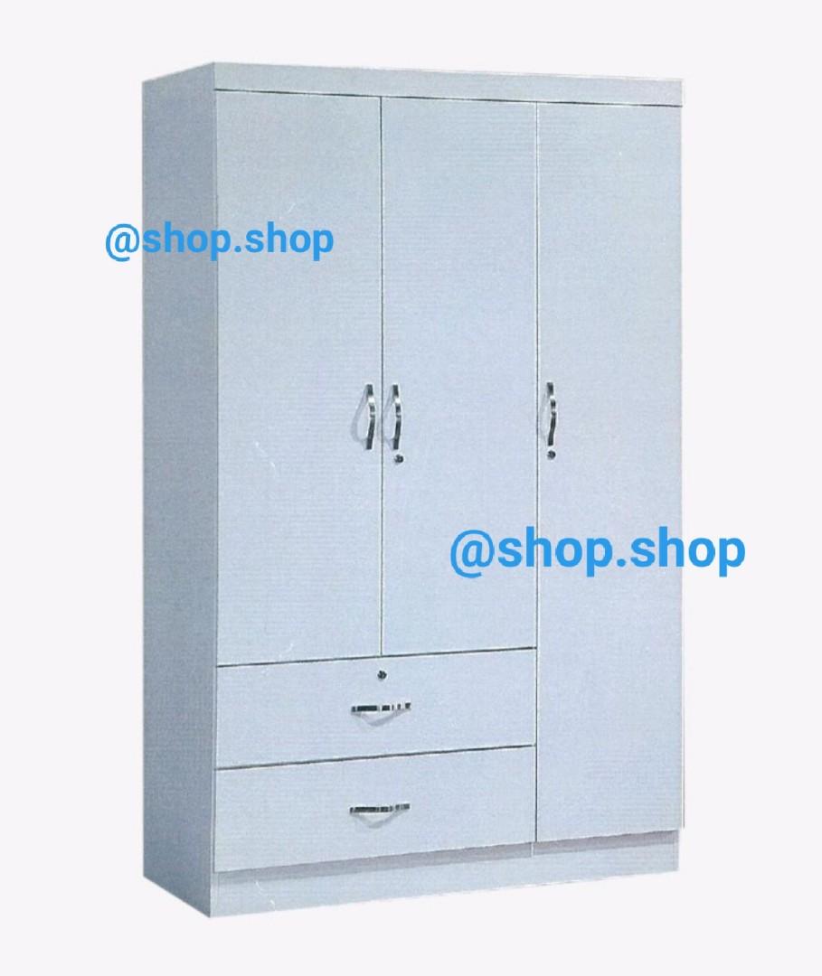 Cod Free Delivery 3 Door Clothing Wardrobe Cheap Budget Shopshop Shop Shop Furniture Shelves Drawers On Carousell