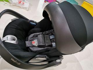 Cybex Cloud Q Phantom Grey car seat baby jogger stroller adapter combo