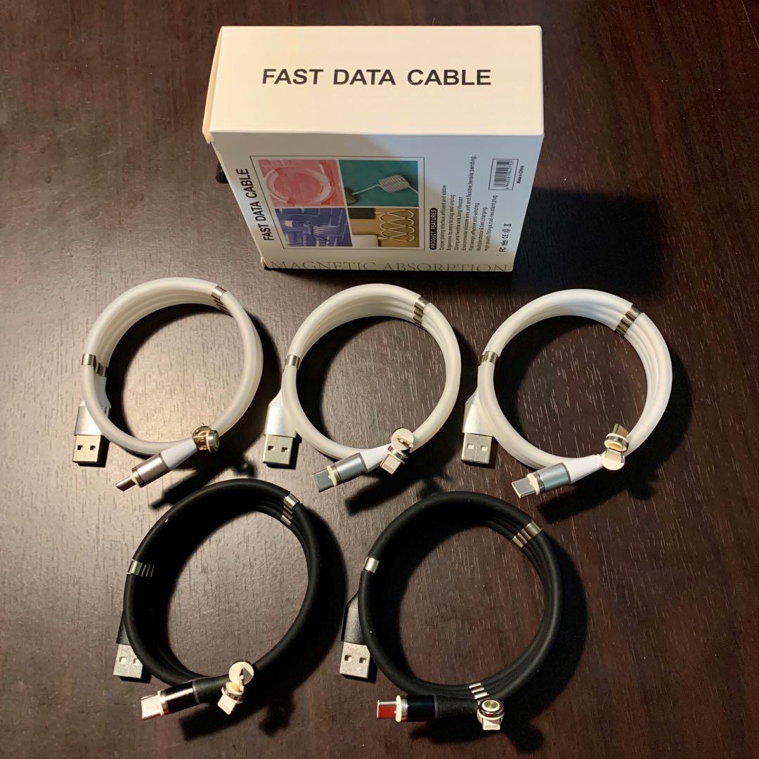 Fast Charger Magnetic Cable (Category: Chargers) located in Mandaluyong City. Submitted by micuchicu (Listing ID 1050702941, Image 3). Description: ✅ Lightning, Type C and Micro USB charger in 1 box. ✅ Magnetic Cable with easy-coil magnet for anti-tangle ✅ Fast Charger ✅ Durable and with Light indicator ✅ 1 Meter length ✅ 1 month warranty.