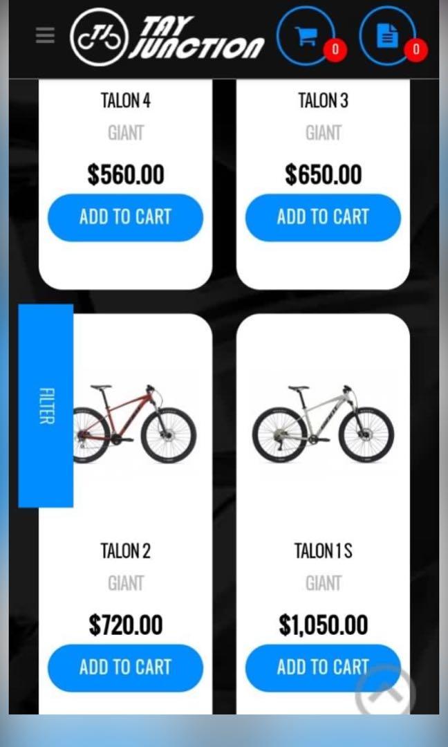 Giant Talon 0 2021” with receipt 