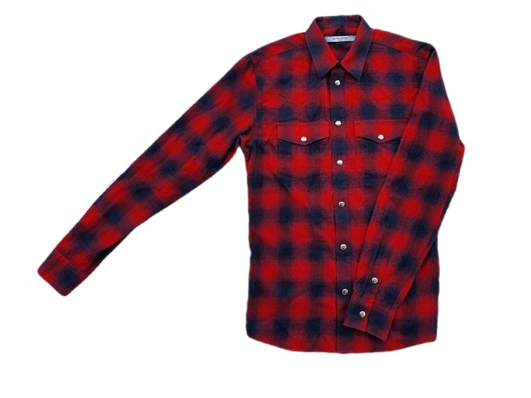 Givenchy Flannel Shirt Men s Fashion Tops Sets Tshirts Polo