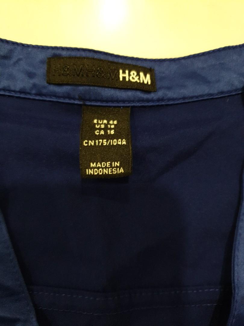 H and hotsell m blue blouse