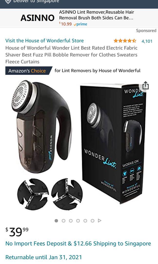 Wonder lint fabric shaver sale