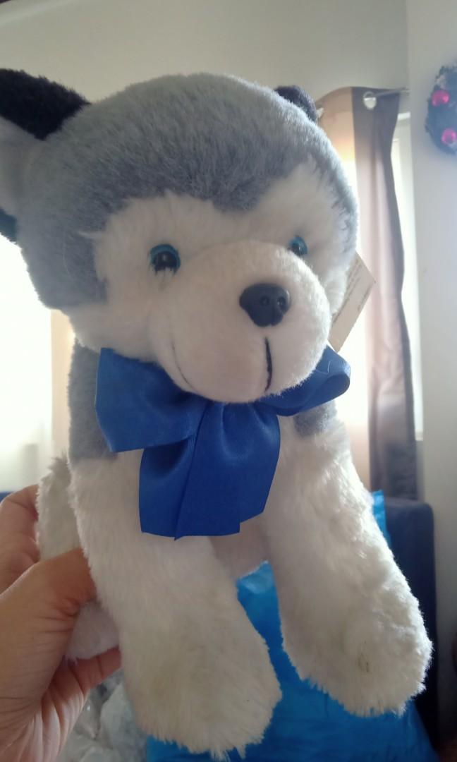 Husky stuffed toy blue magic