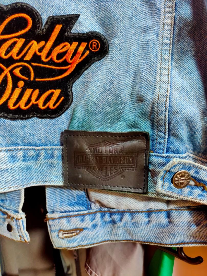 Jacket Jeans Harley Davidson Original Fesyen Pria Pakaian Baju Luaran Di Carousell