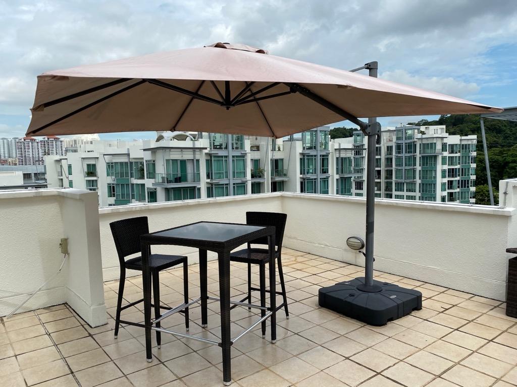 Jarder Cantilever Parasol Tilts 90 and rotates 360 Furniture