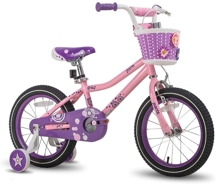 18 in girls bike with training wheels