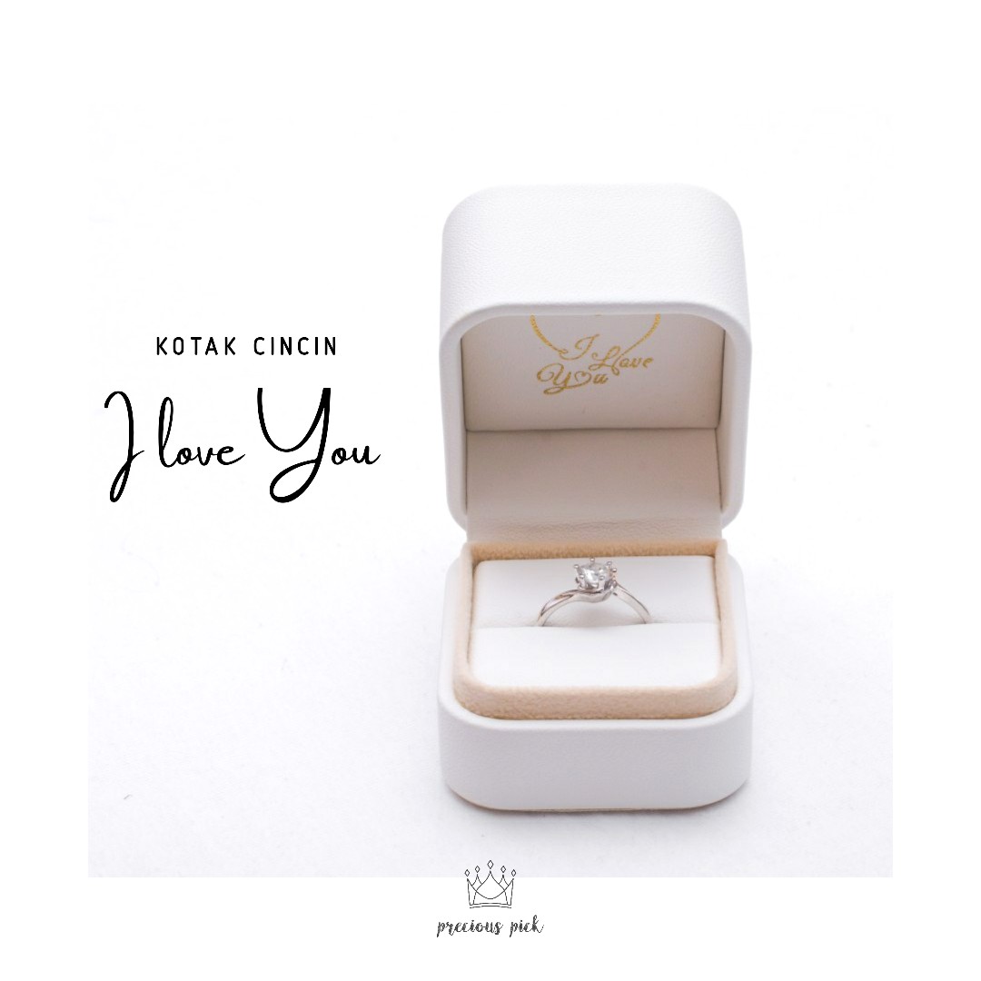 Kotak Cincin I Love You Single Ringbox Kotak Untuk Cincin Kahwin Cincin Tunang Women S Fashion Jewellery On Carousell