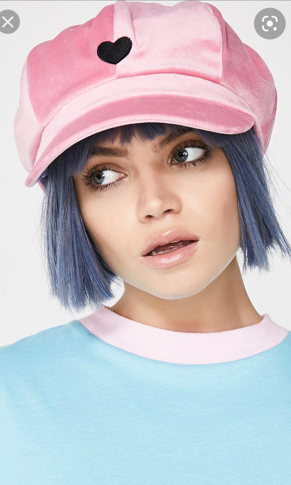 lazy oaf peaky velvet cap, Women's