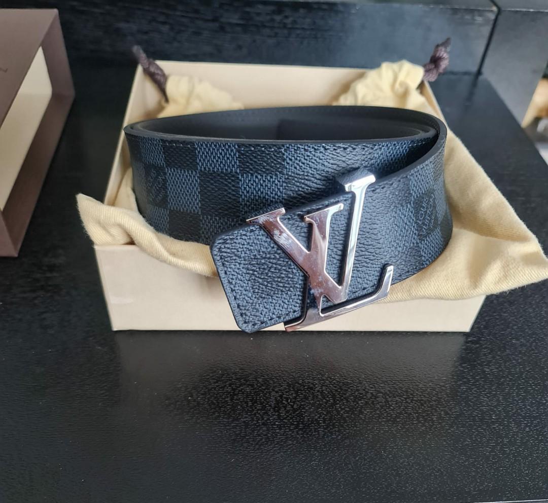 Louis Vuitton LV Dove 40MM Reversible Belt Grey in Coated Canvas