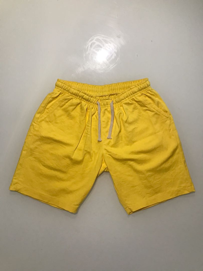 Men s Yellow Shorts Men s Fashion Bottoms Shorts on Carousell