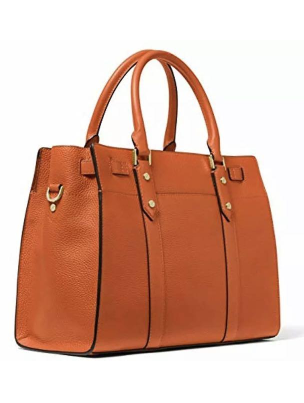 MICHAEL KORS Nouveau Hamilton Small Pebbled Leather Satchel