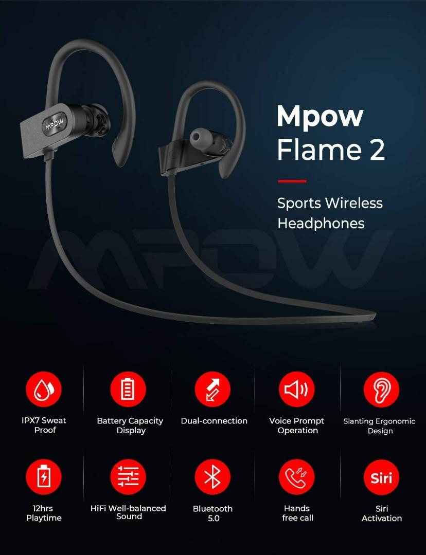 Mpow flame bluetooth headphones sport sales ipx7
