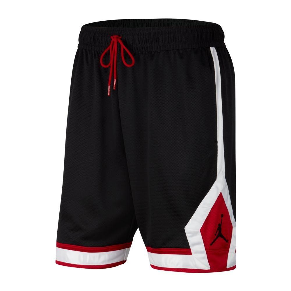 Jordan Craig Men Diamonds & Racks Basketball Shorts (White), White Diamonds / Large