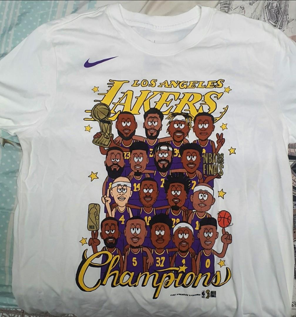Nike Lakers championship roster Tshirt 2020 nba champions, Men's 