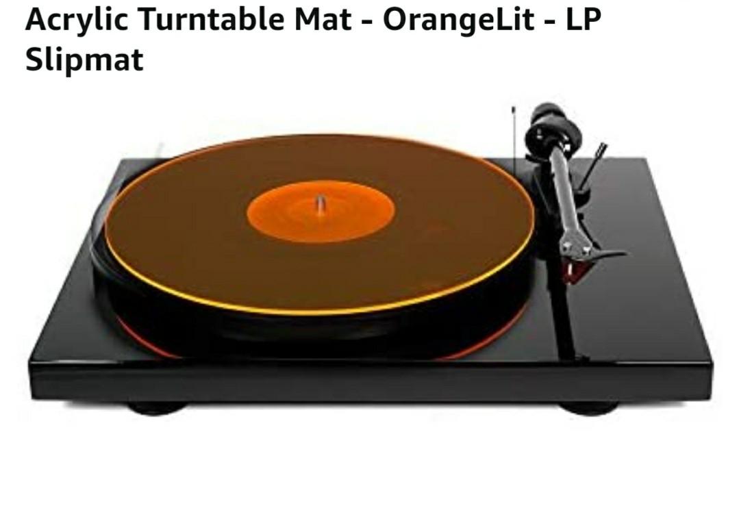 ORANGELIT CLEAR ACRYLIC TURNTABLE SLIPMAT. NEW SEALED. BEAUTIFUL BUILT