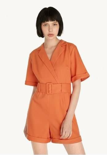 orange romper womens