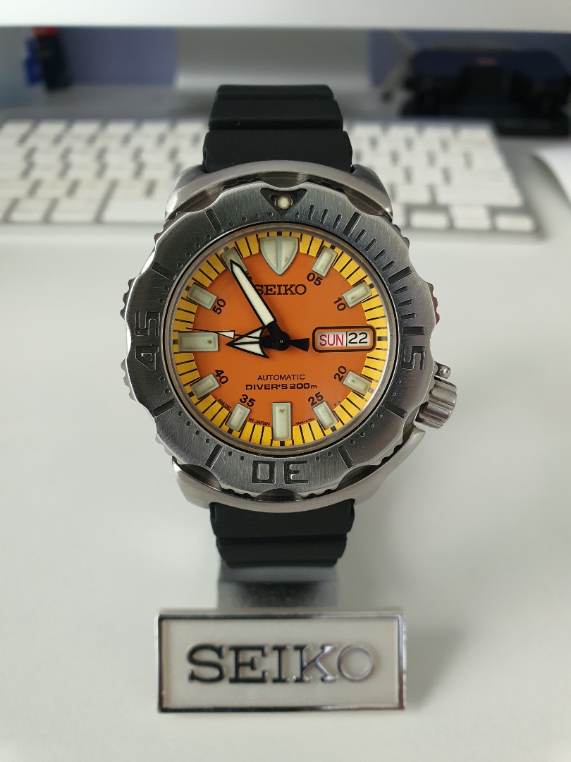 Seiko monster hot sale orange dial