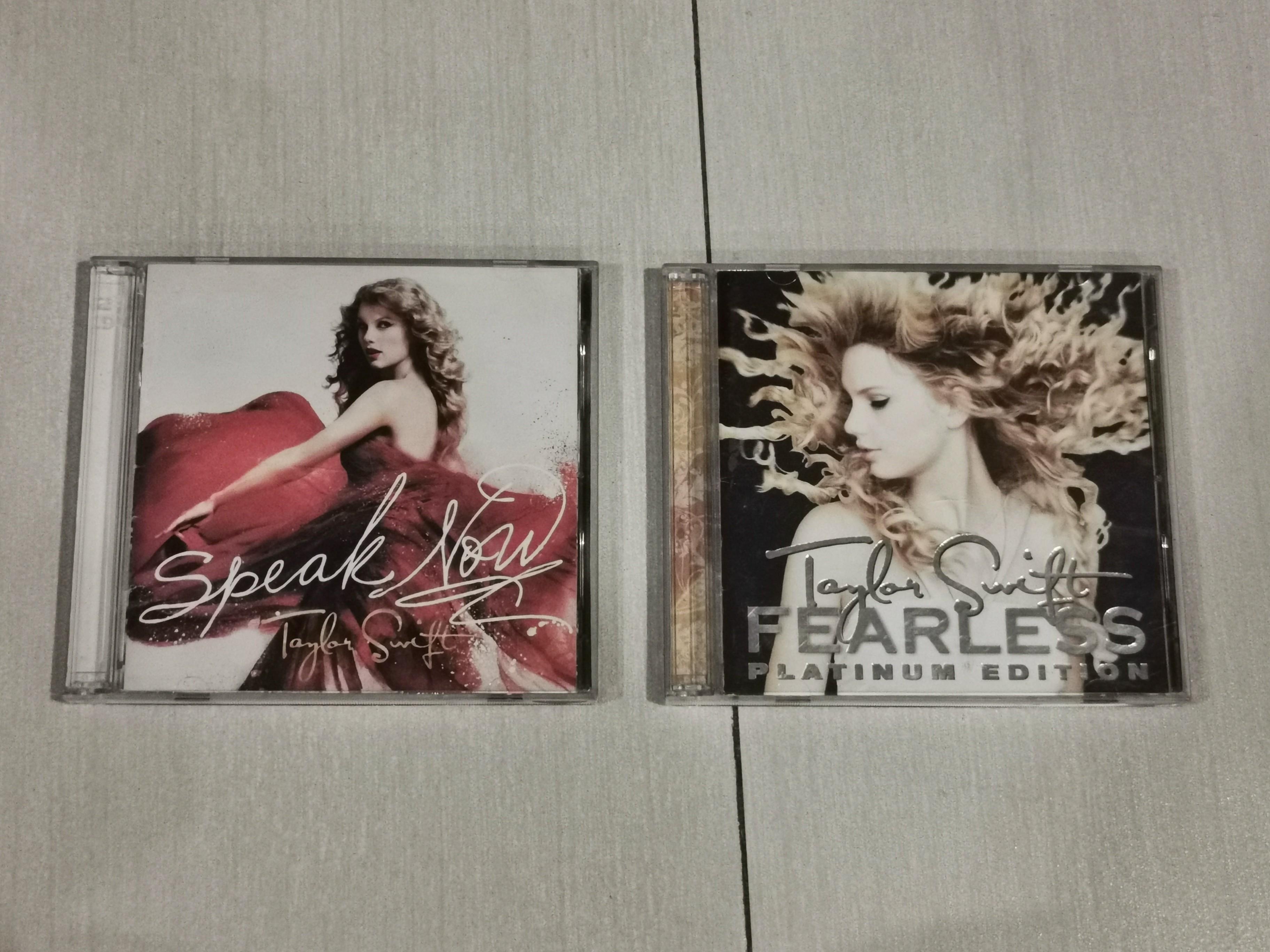Set Of 2 Taylor Swift Fearless Platinum Edition Speak Now Cd Albums Music Media Cd S Dvd S Other Media On Carousell