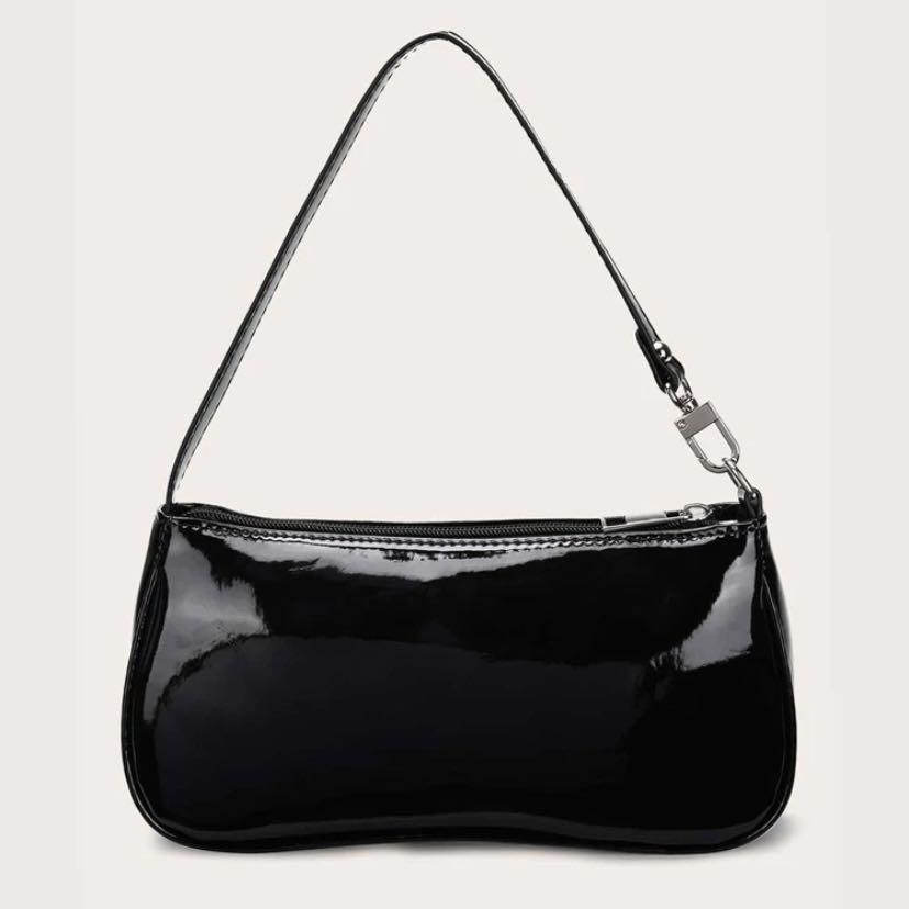 SHEIN Black Baguette Bag Women s Fashion Bags Wallets Shoulder Bags on Carousell