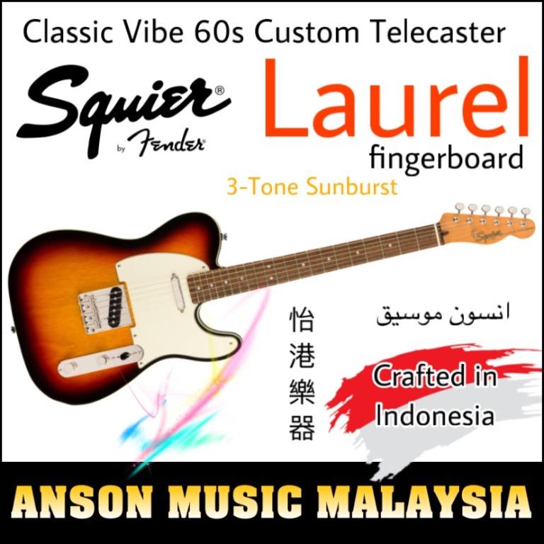 Squier Classic Vibe 60s Custom Telecaster Electric Guitar Laurel Fingerboard 3 Tone Sunburst Music Media Music Instruments On Carousell