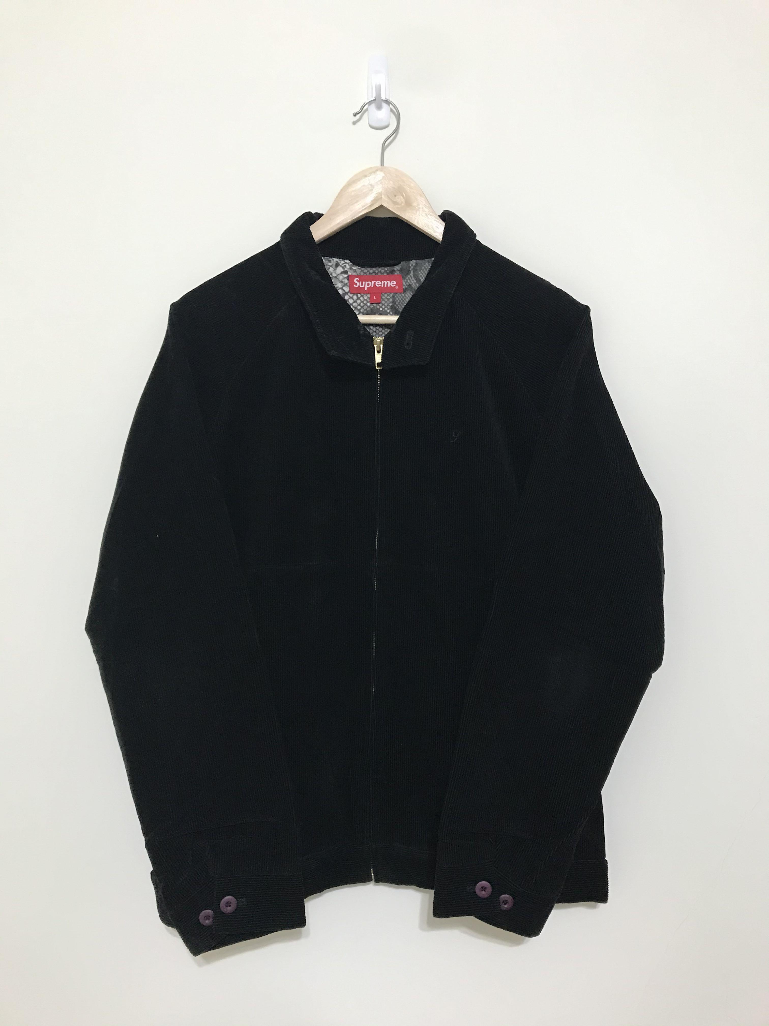 Supreme 2014 FW corduroy harrington jacket black L, 他的時尚, 外套