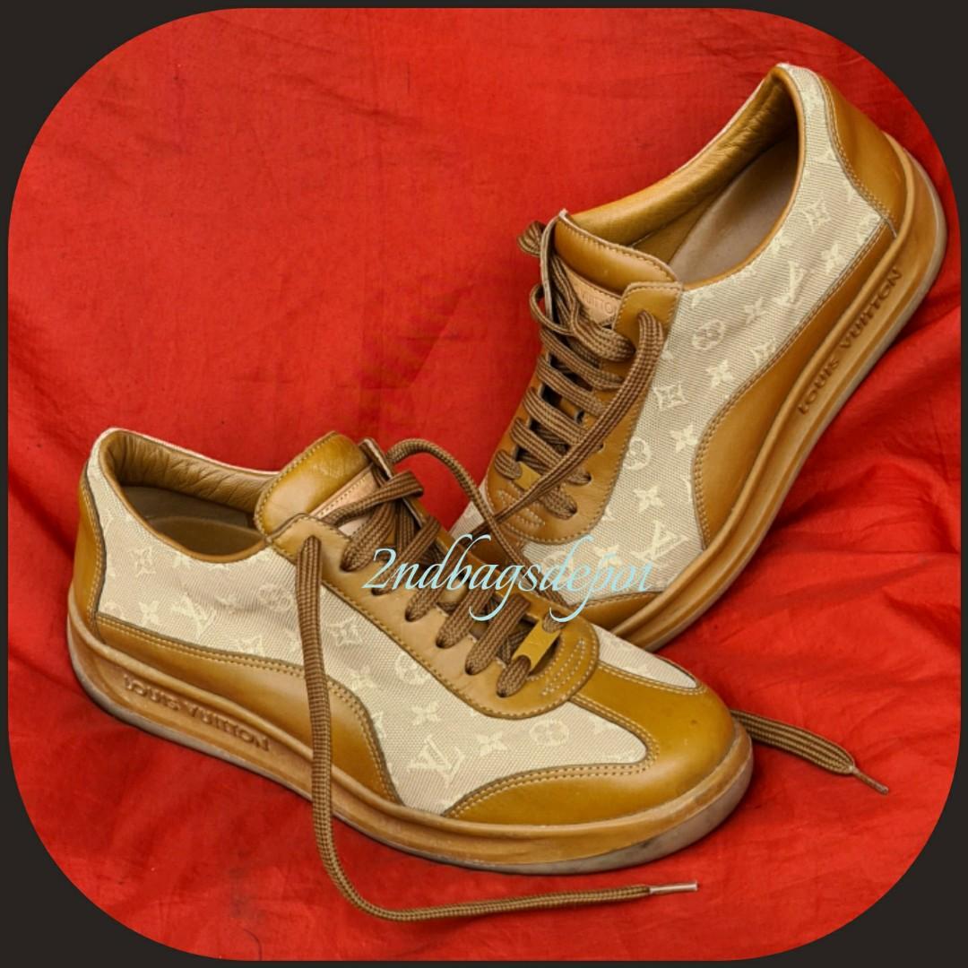 Louis Vuitton Brown/Beige Mini Lin Canvas Sneakers Size 6.5/37