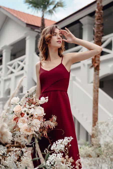 Maroon gown for clearance bridesmaid