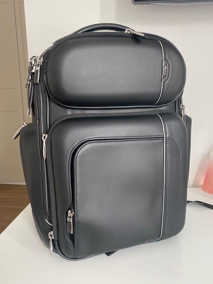 tumi barker backpack leather