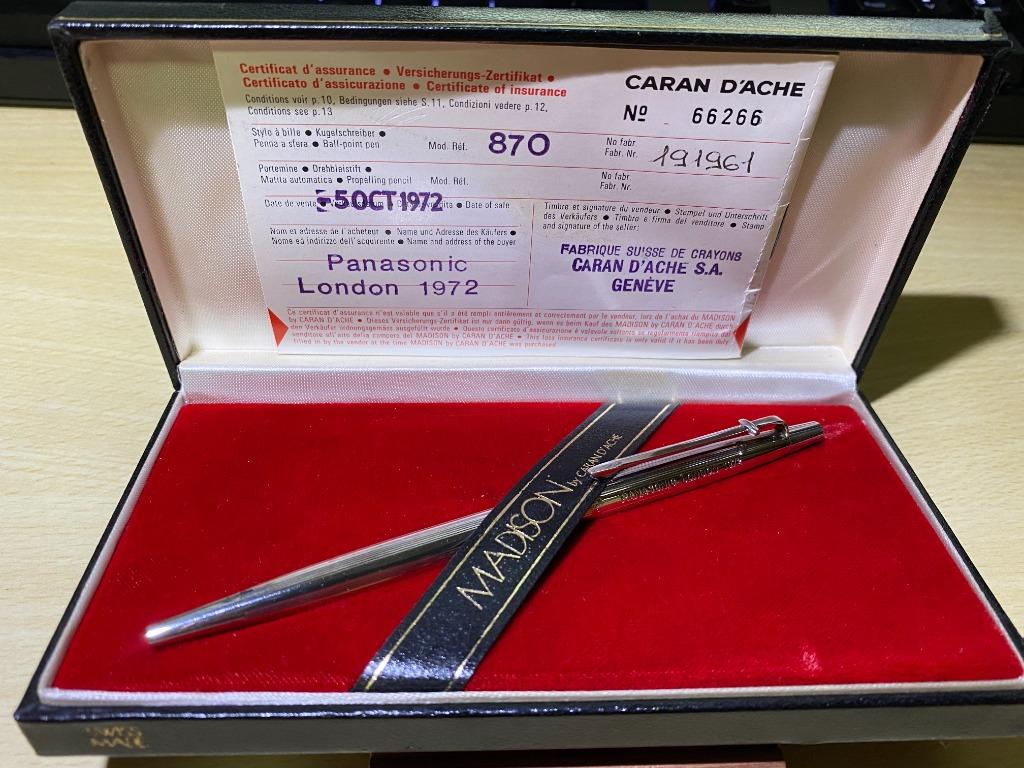 Vintage 1972 Caran D'Ache Madison Twist Silver-Plated Ballpoint Pen,  Hobbies & Toys, Stationery & Craft, Stationery & School Supplies on  Carousell