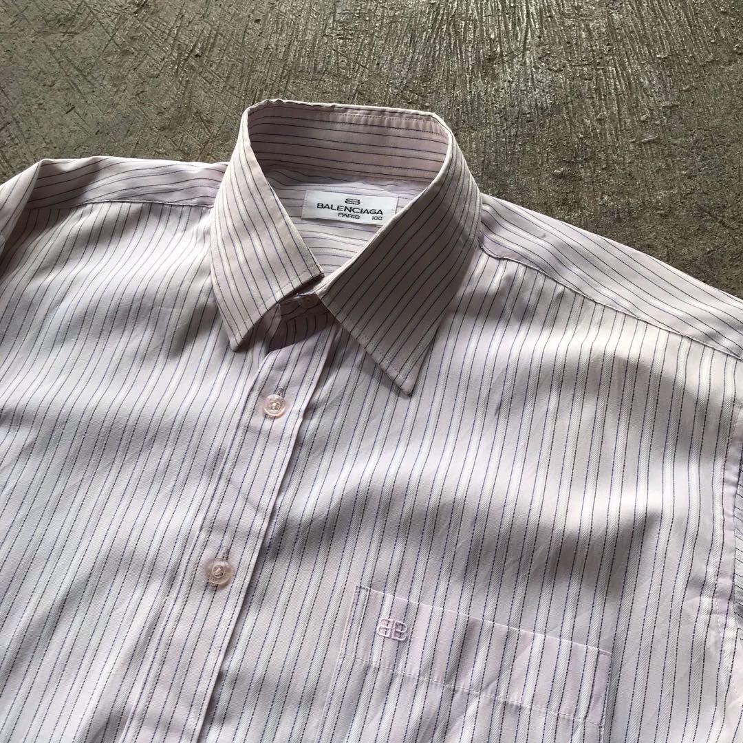 Vintage Balenciaga Workshirt, Fesyen Pria, Pakaian , Atasan di 