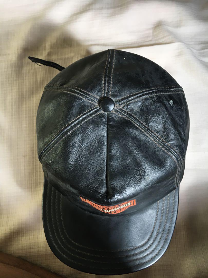 Vintage Harley-Davidson leather cap 