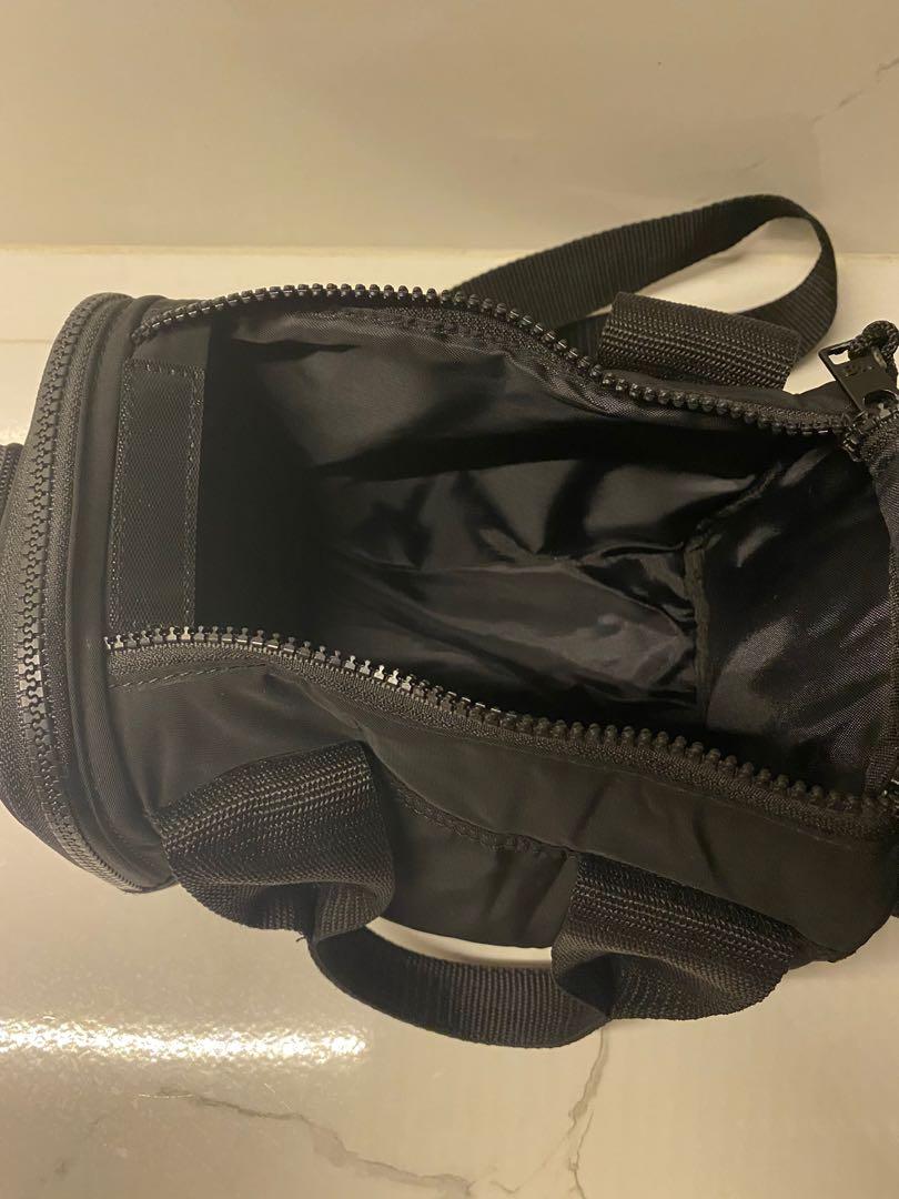 Y-3 Yohji Yamamoto Mini Gym Bag in Black & Core White, Luxury