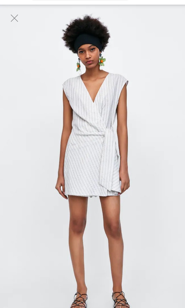 Zara striped jumpsuit sales