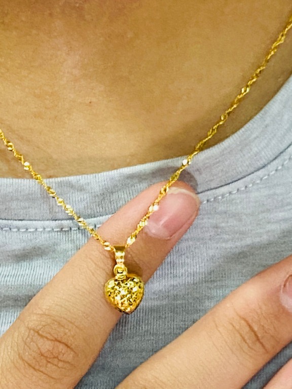 22k gold deals heart pendant