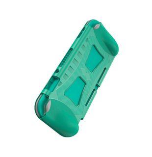 任天堂 Switch Lite 保護殼 防摔抗震 TPU保護套 可收納遊戲片 湖水綠色