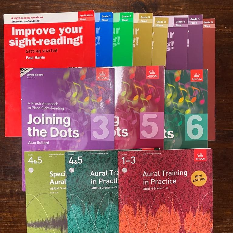 ABRSM Piano Sight-reading Books Pre-grade 1 and Grade 4, Hobbies & Toys ...