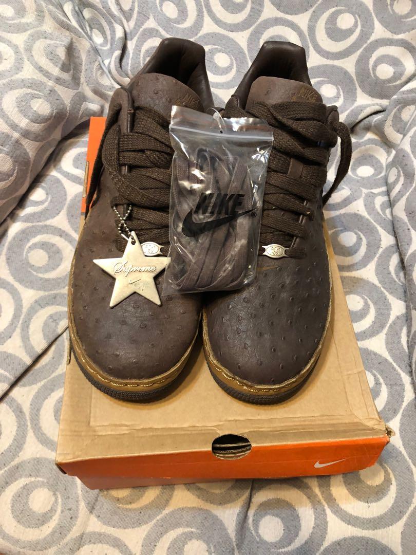 Air force 1 supreme ostrich best sale