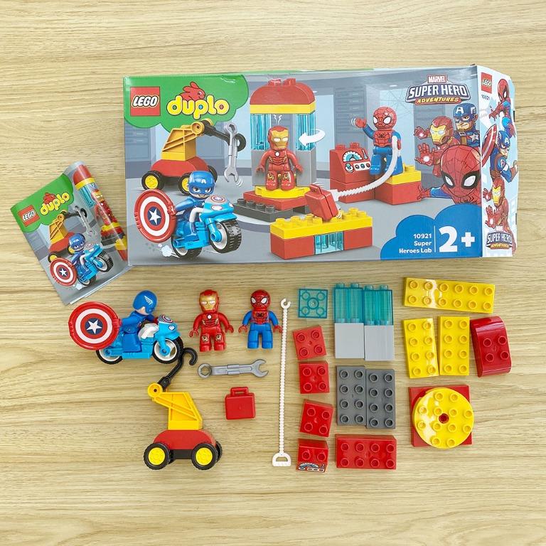 Authentic LEGO Duplo Marvel Super Heroes Lab 10921 Ironman Spiderman Captain America Open Set Hobbies Toys Toys Games on Carousell