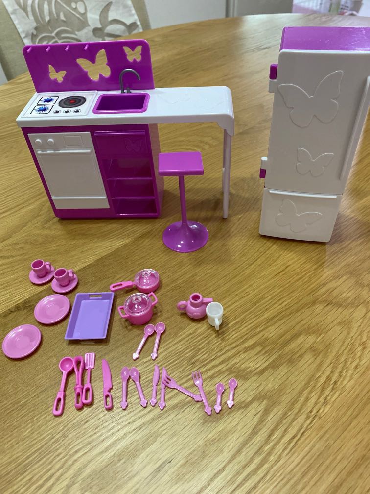 Barbie kitchen set, Toys & Games, Others on Carousell