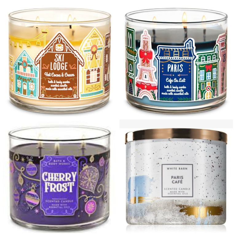 BBW 3Wick Candle Paris Cafe, Ski Lodge Hot Cocoa & Cream, Perabotan Rumah di Carousell