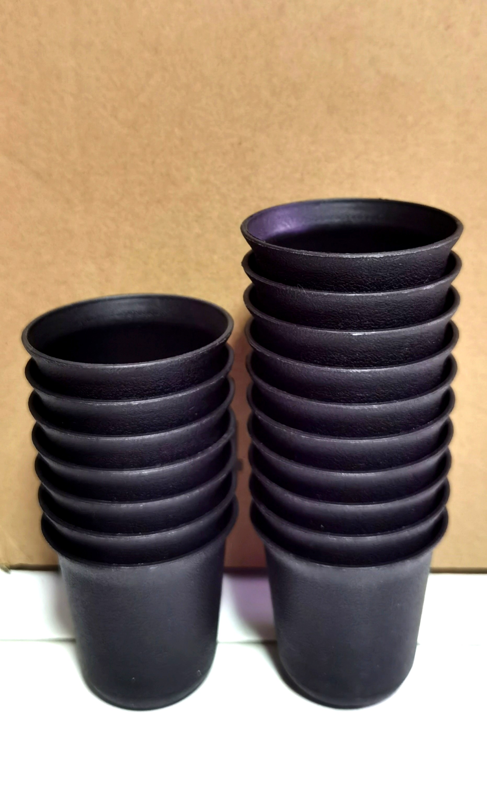Black plastic pots (Hard Plastic), Furniture & Home Living