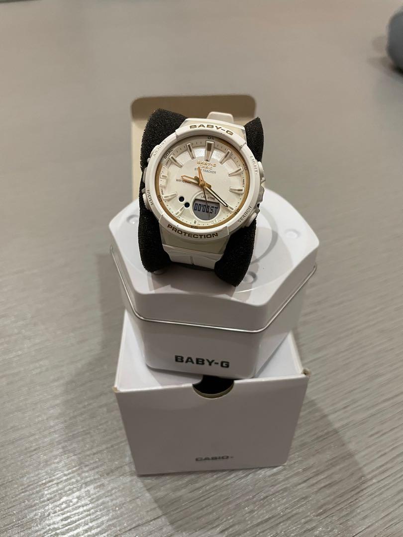Baby g white and gold best sale