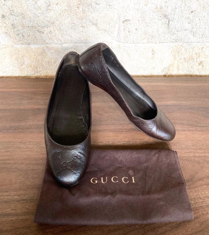 Gucci monogram ballet flats store