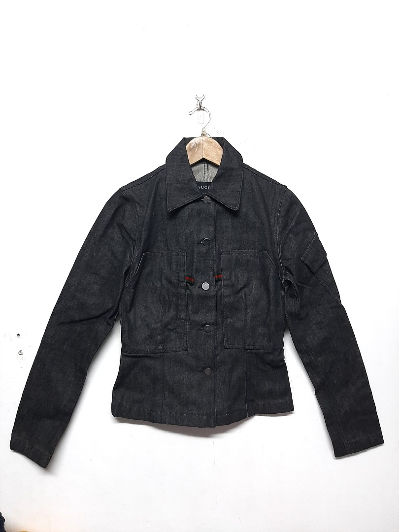 gucci black denim jacket