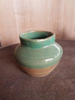 Handmade Vase - Green Glaze