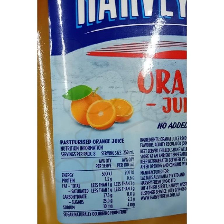 Harvey fresh sale orange juice