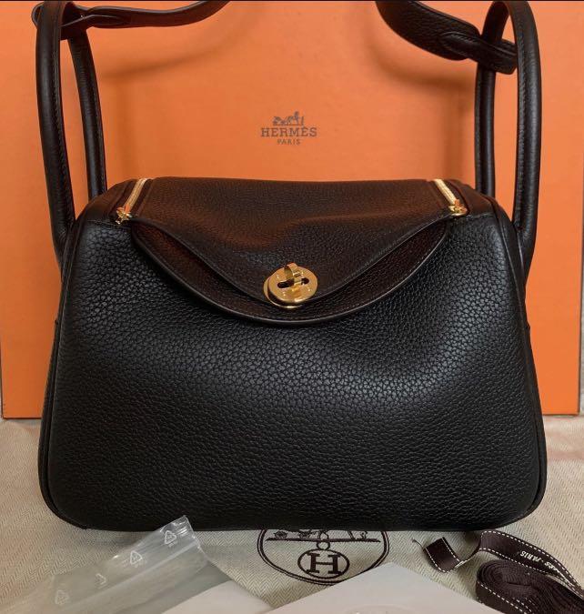 Hermes Mini Lindy Black GHW , Luxury, Bags & Wallets on Carousell