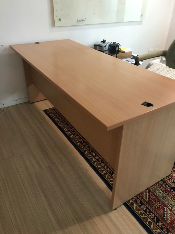 home office beech wood desk_ like new, Furniture & Home Living
